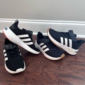 Adidas Unisex-Child Racer TR 23 Two Pairs- Black and Navy Blue Sneakers Size 2.5